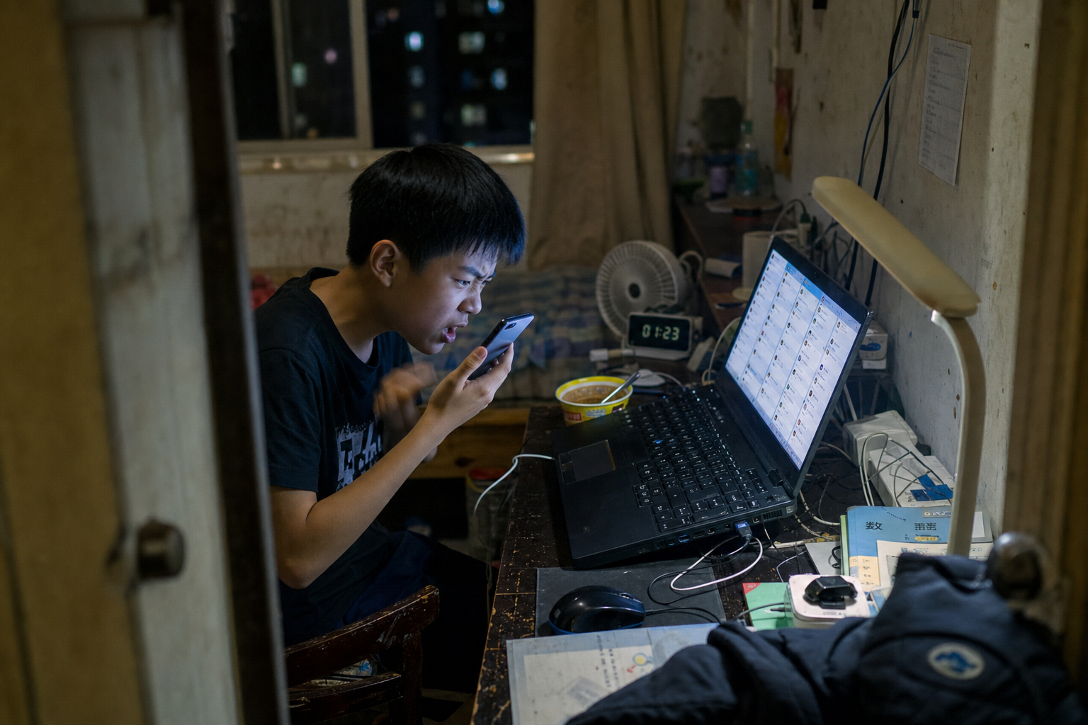 S主播在深夜同时使用多个小号连续骂人